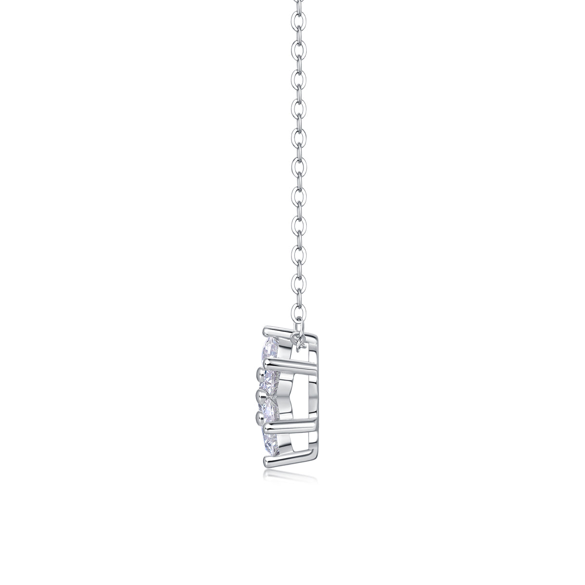 Snowflakes Fluttering - A Fashionable And Luxurious Diamond Jewelry Pendant Set With Moissanite S925 Sterling Silver And Platinum Plating