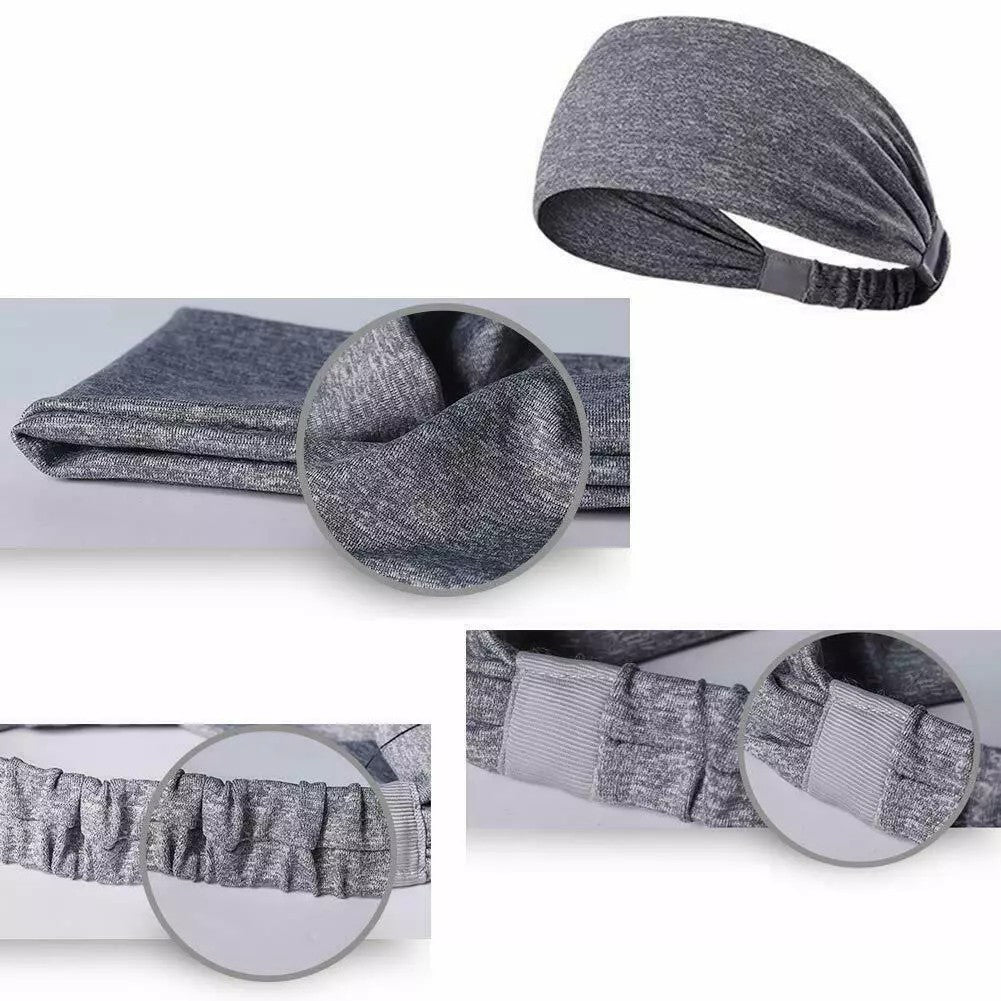 5-Pack- Unisex Sports Fitness Headband
 And Sweatband