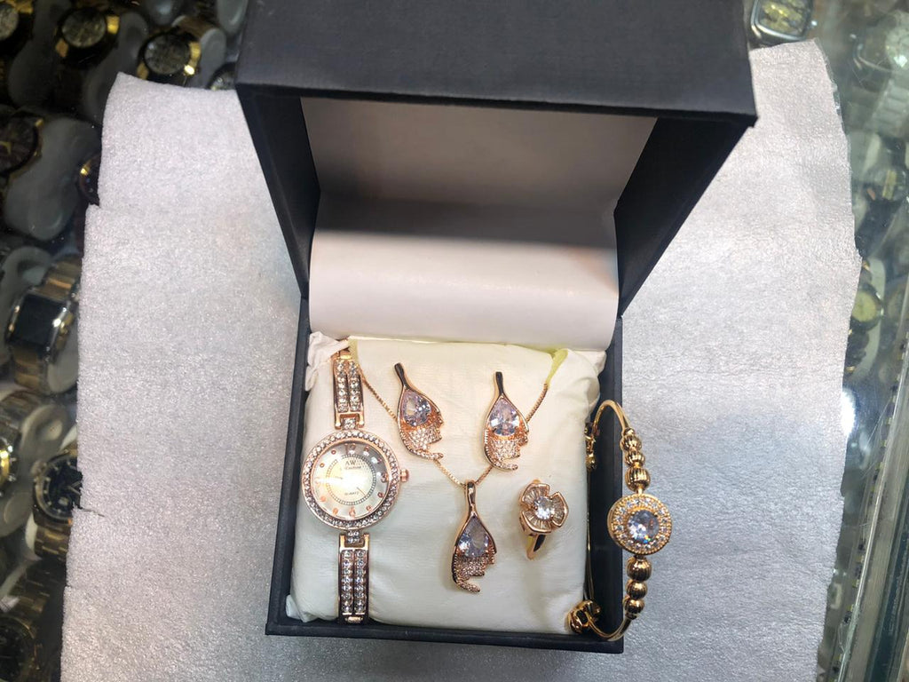 The Midnight Elegance Gold-Tone Jewelry &amp; Timepiece Collection