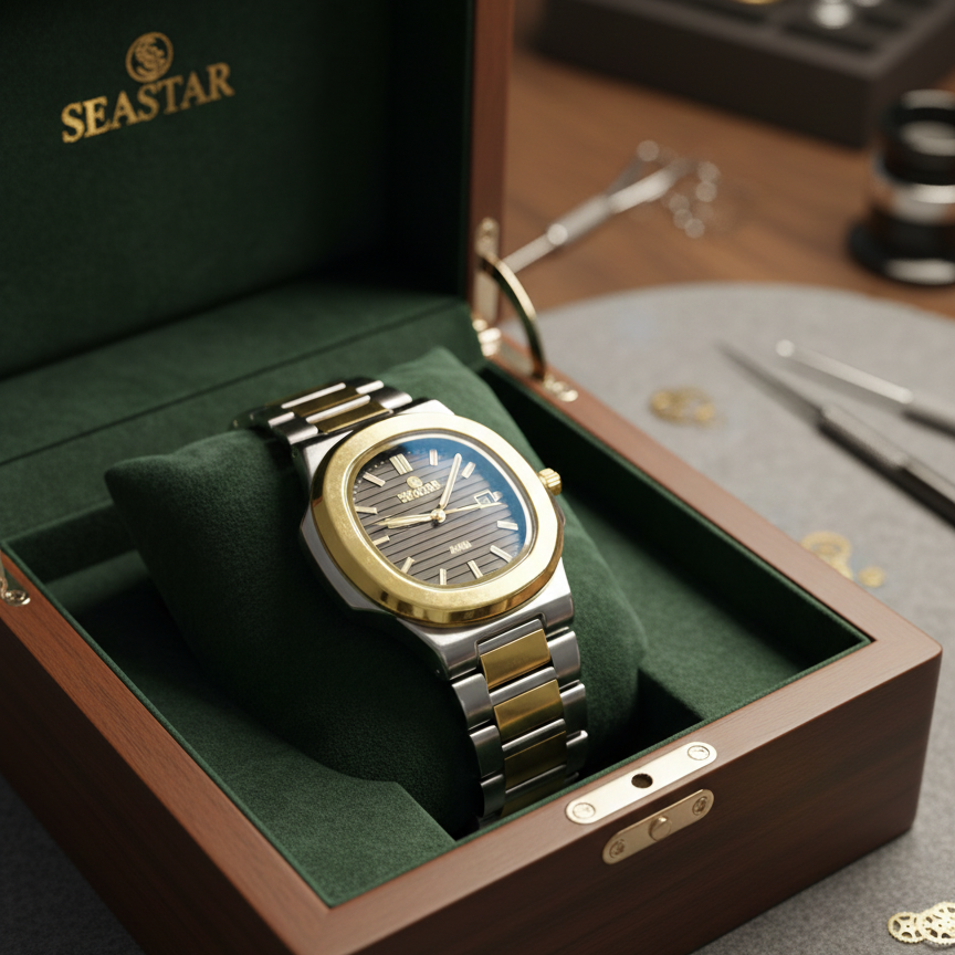 The Sovereign Two-Tone Chronos | Classic Integrated Bracelet Watch