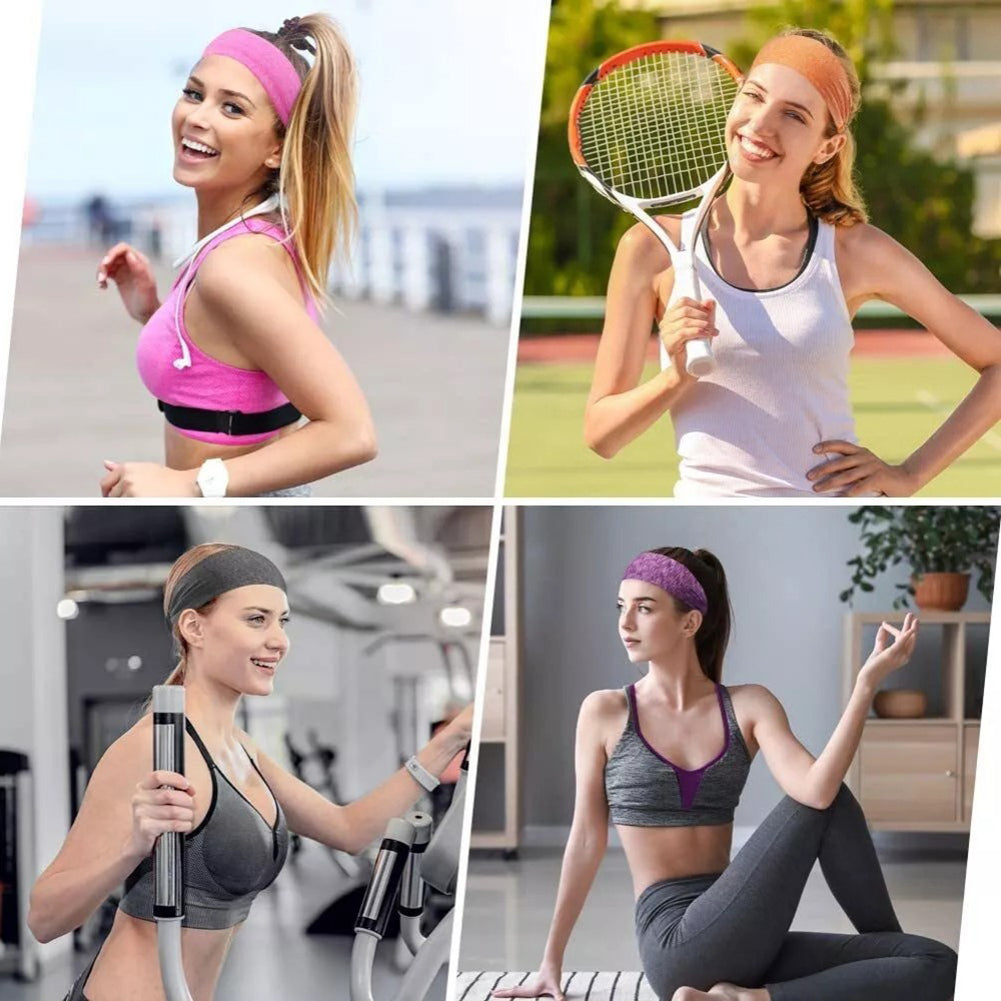 5-Pack- Unisex Sports Fitness Headband
 And Sweatband