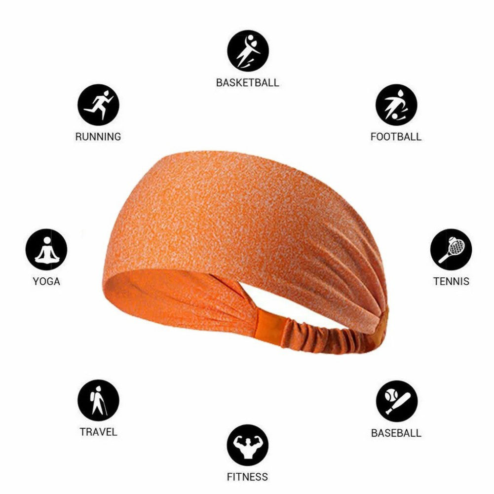5-Pack- Unisex Sports Fitness Headband
 And Sweatband