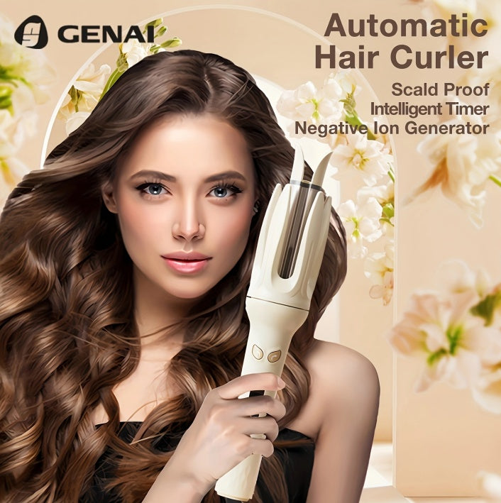 Spin And Curl, Automatic Hair Curling Iron For Healthy & Shiny, Effortless Curls & Waves, 28mm Barrel Hair Curler With 4 Temperature-adjusting Mode, Preset Temperature Settings For Each Hair Texture,