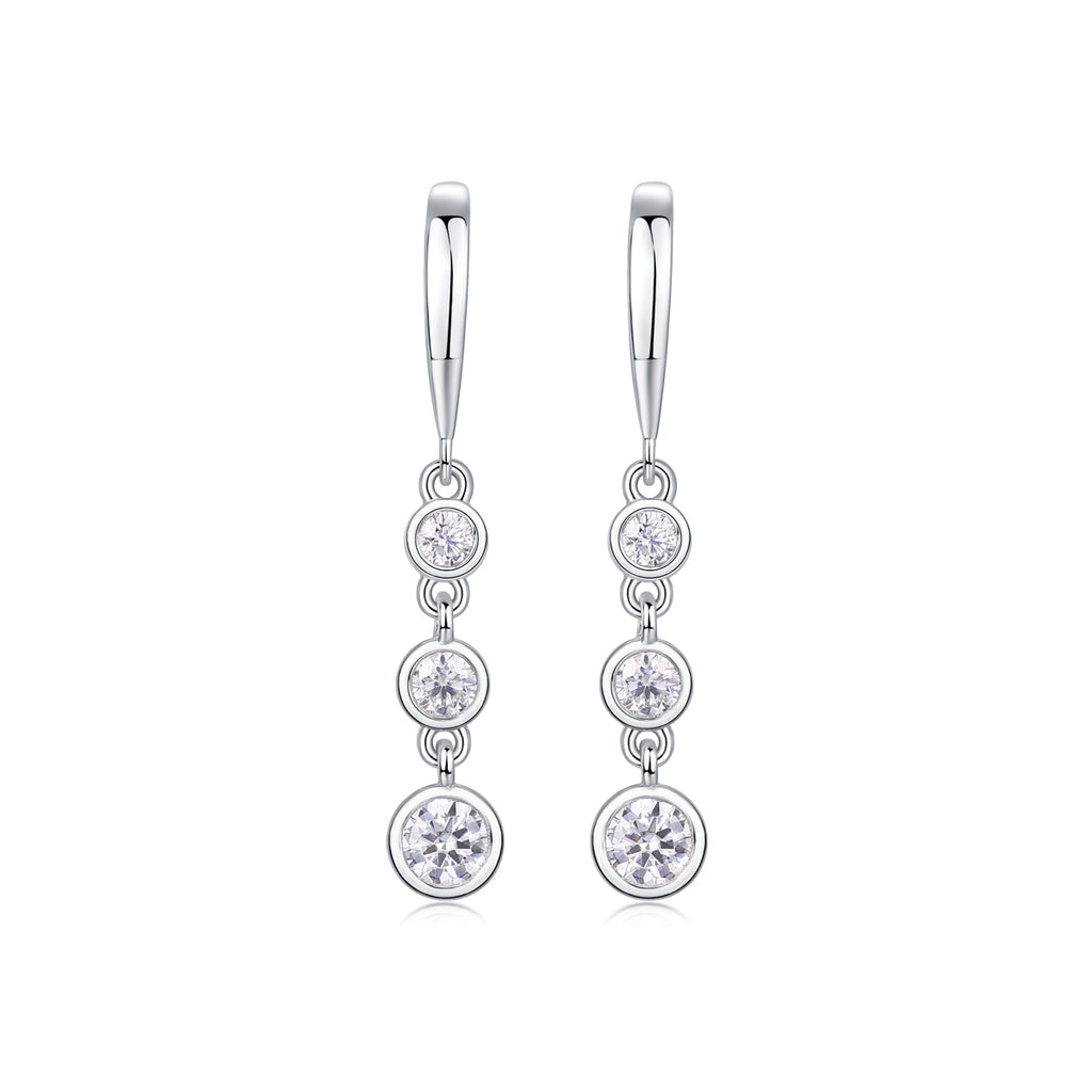 Classic Multi-diamond Set Moissanite Silver Earrings Luxury Fashion Diamond Earrings Stud Earrings
