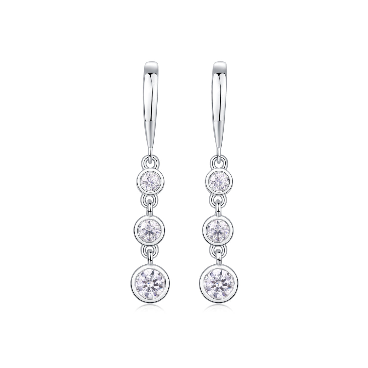 Classic Multi-diamond Set Moissanite Silver Earrings Luxury Fashion Diamond Earrings Stud Earrings