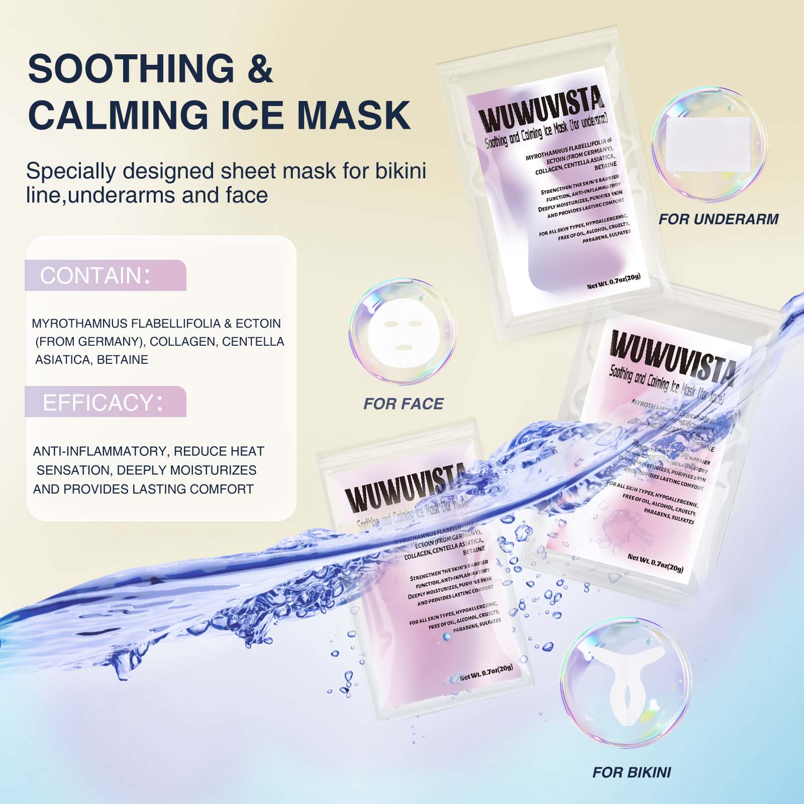 Waxing Kit WUWUVISTA 23 Items Hair Removal Wax Kit With Wax Warmer Waxing Beads For Face, Brazilian, Full Body, Bikini, Sensitiive Skin  Skin Suitable For Plugs Of American, European Specification