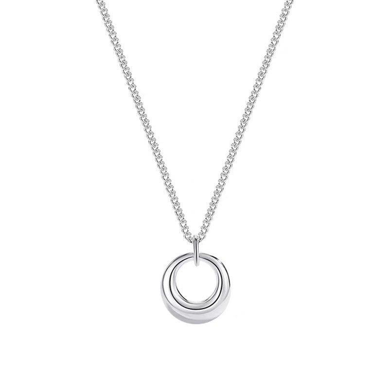 Women's Geometric Circle Necklace Simple Clavicle Chain Versatile