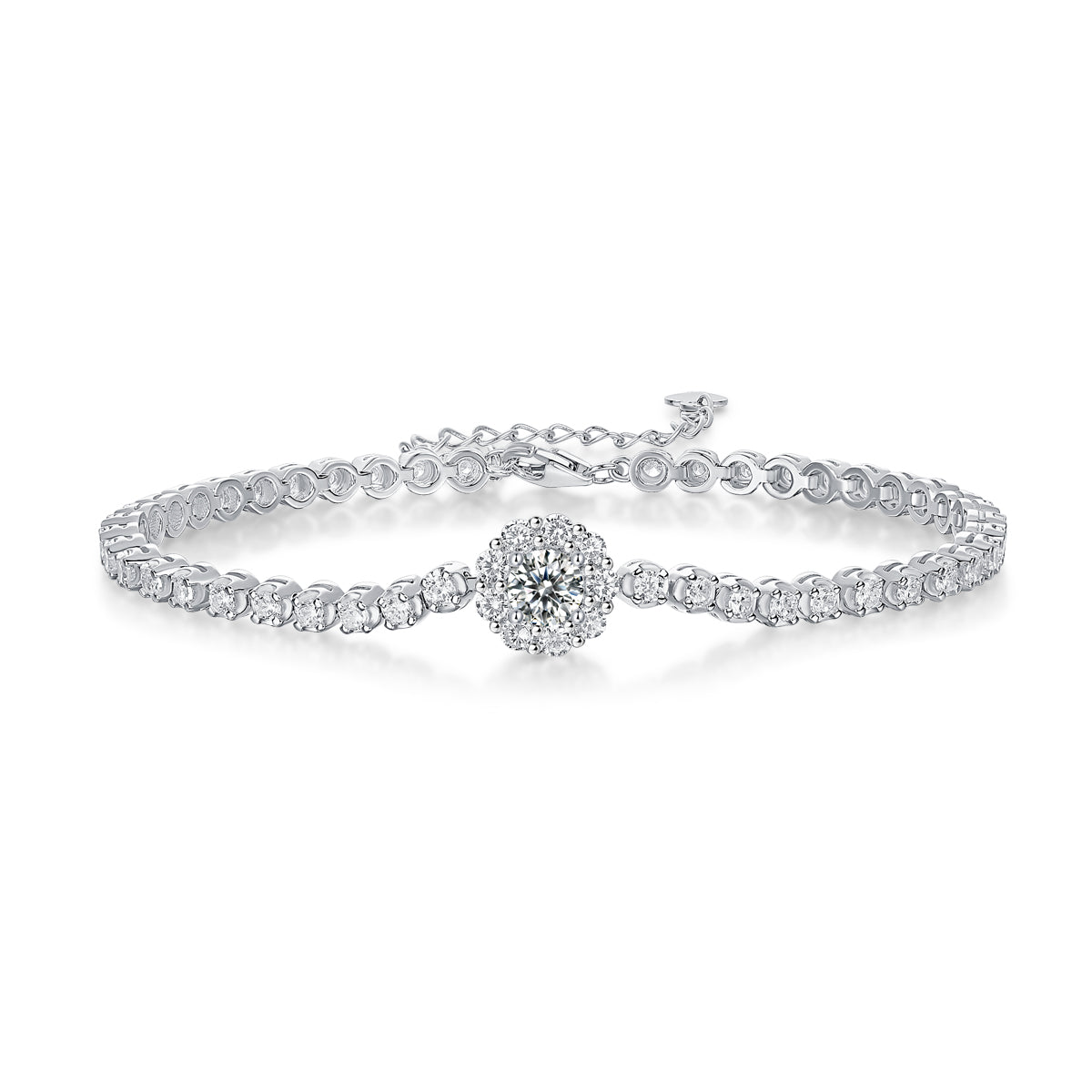 The Bridge Of Magpies Luxury Fashion Mosan Diamond Silver Jewelry Comparable To Natural Diamond Bracelet