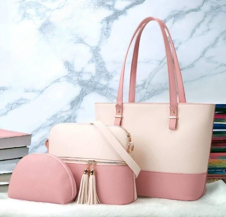 3 Piece Tote Handbag Elegant Design Premium Quality Smooth Finish Easy Carry For Daily Fashion Needs - Sky Blue